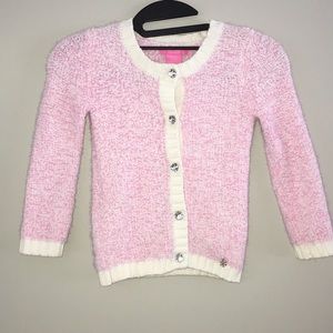 Pink button up cardigan size 4T